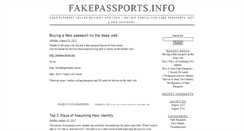 Desktop Screenshot of fakepassports.info