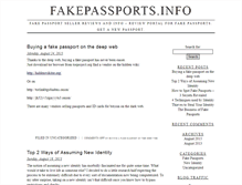 Tablet Screenshot of fakepassports.info